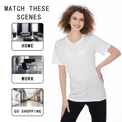 All-Over Print Women's O-Neck T-Shirt|180 GSM Jersey