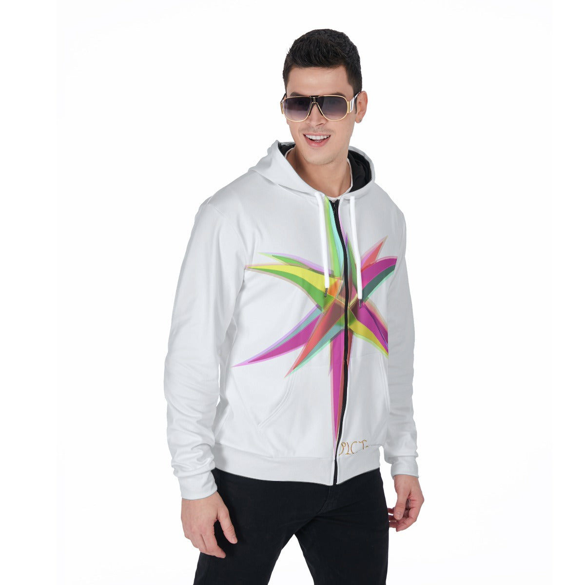 All-Over Print Men's Heavy Fleece Zip Up Hoodie