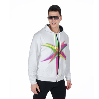 All-Over Print Men's Heavy Fleece Zip Up Hoodie