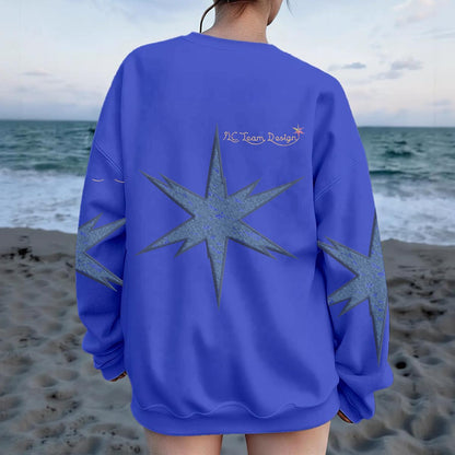 Women's Drop Shoulder Crew Neck Sweatshirt|DTF
