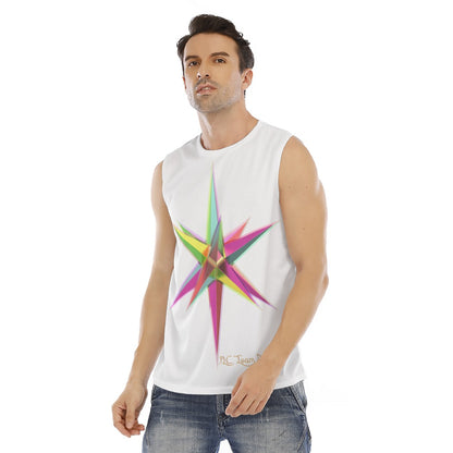 All-Over Print Men's O-neck Tank Top|210GSM