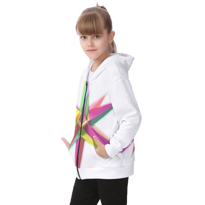 All-Over Print Kid's Heavy Fleece Zip Up Hoodie